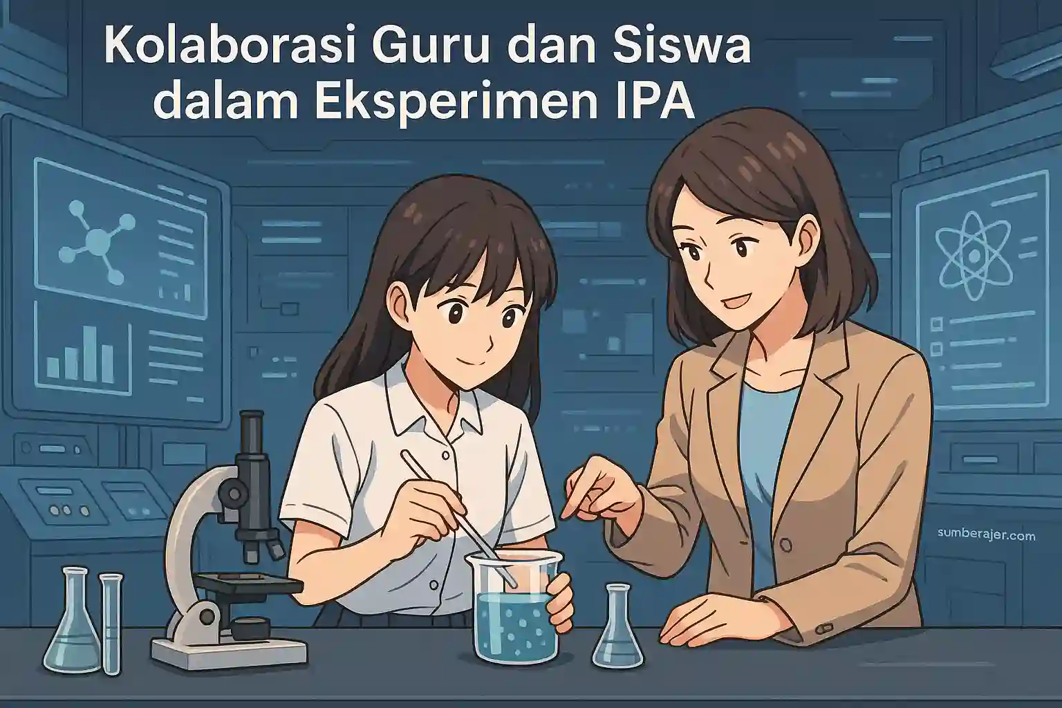 Kolaborasi Guru dan Siswa dalam Eksperimen IPA - SumberAjar.com