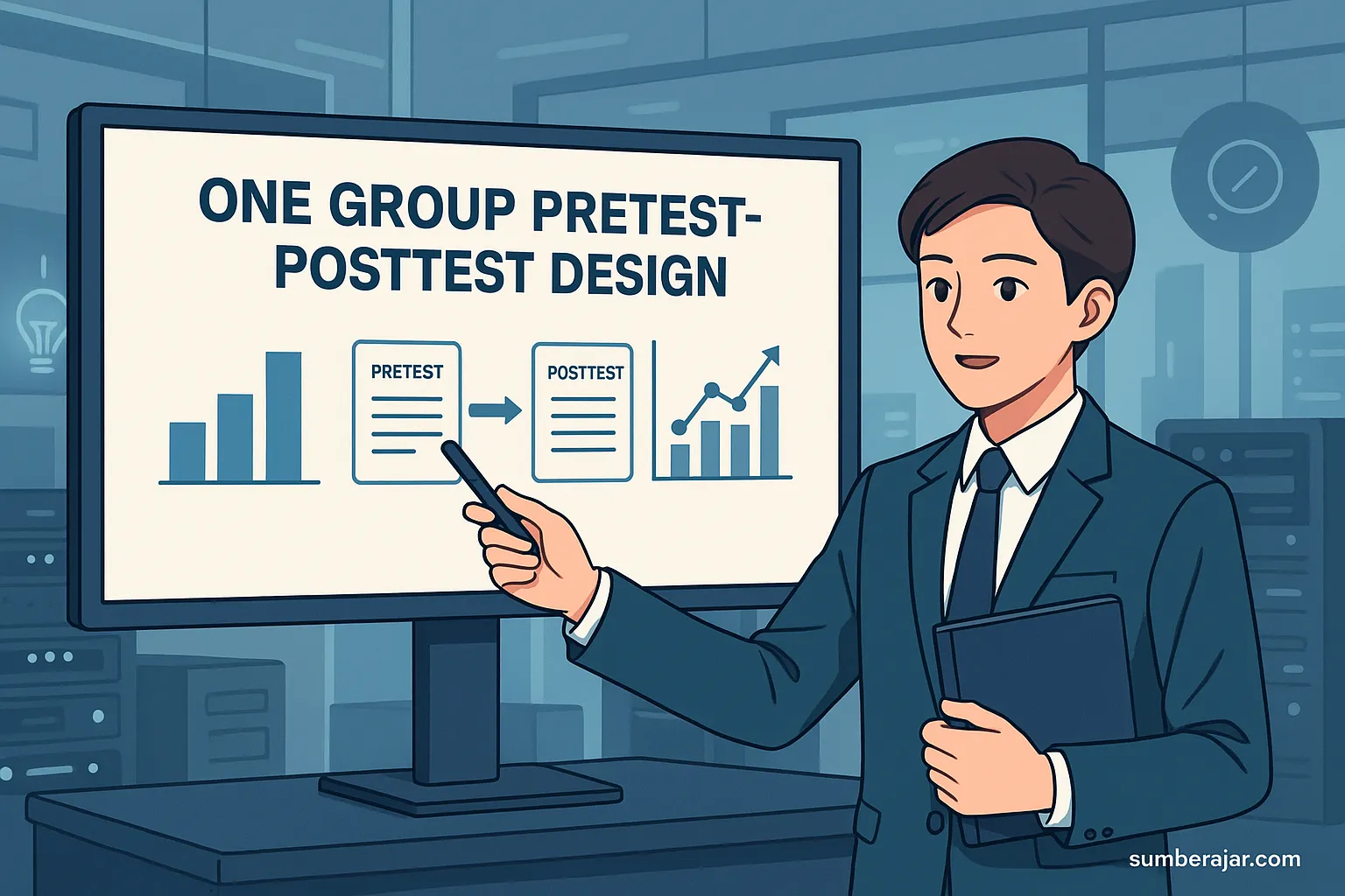 One Group Pretest Posttest Design dalam Eksperimen - SumberAjar.com