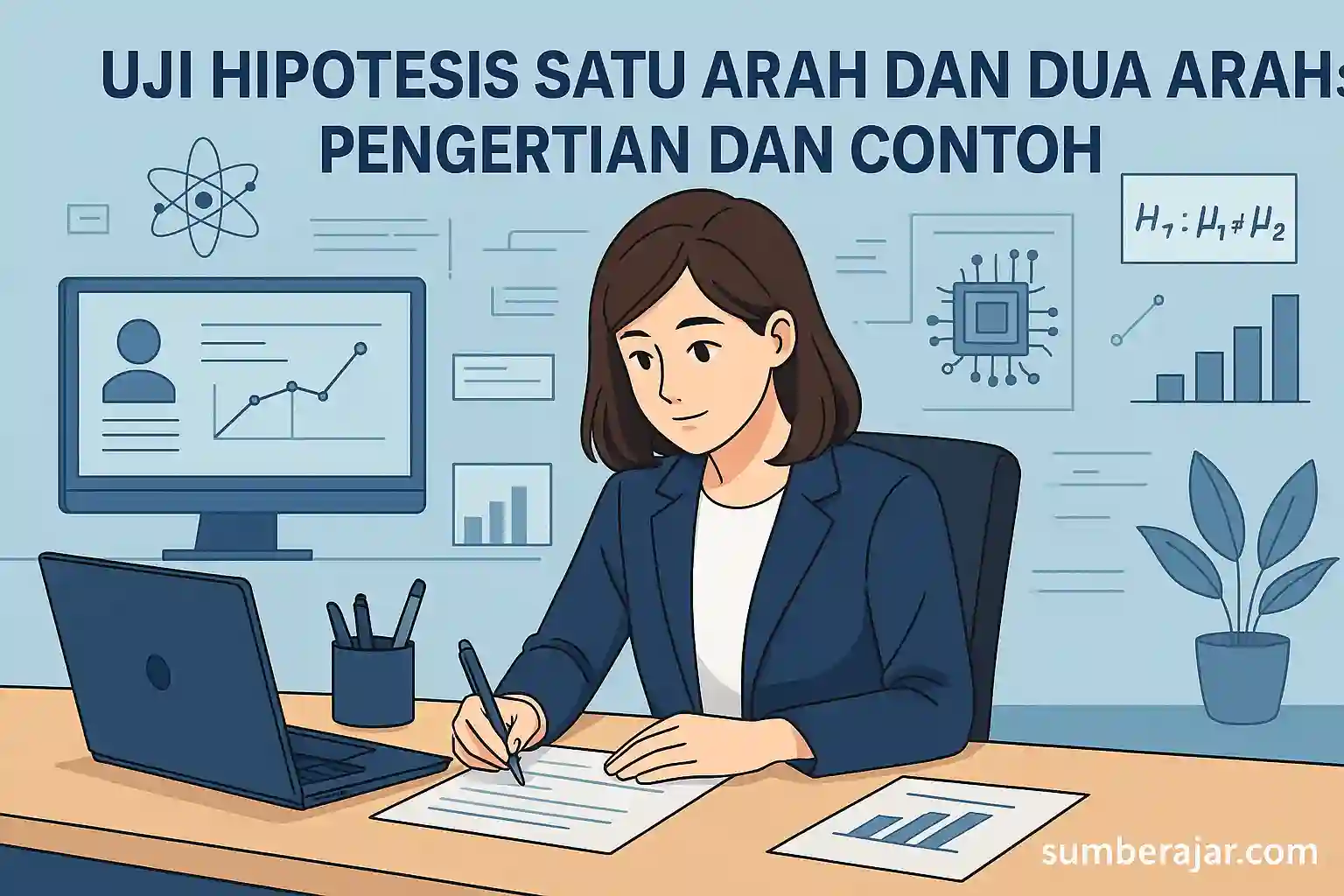 Uji Hipotesis Satu Arah dan Dua Arah: Pengertian dan Contoh - SumberAjar.com