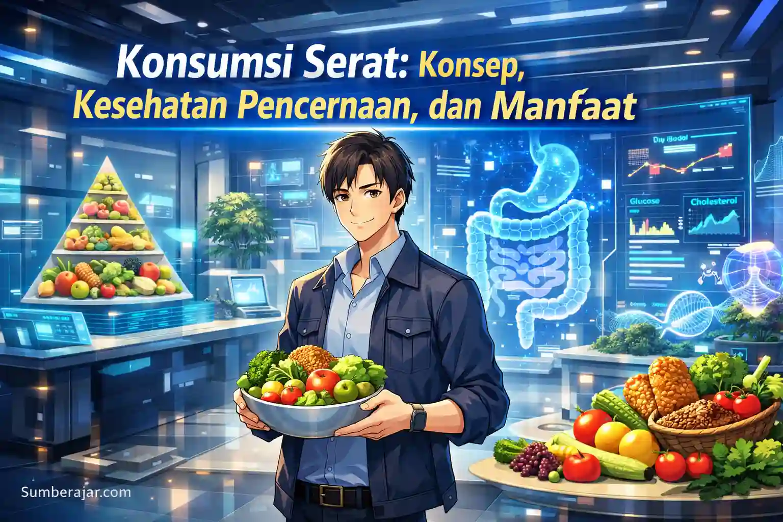 Konsumsi Serat: Konsep, Kesehatan Pencernaan, dan Manfaat