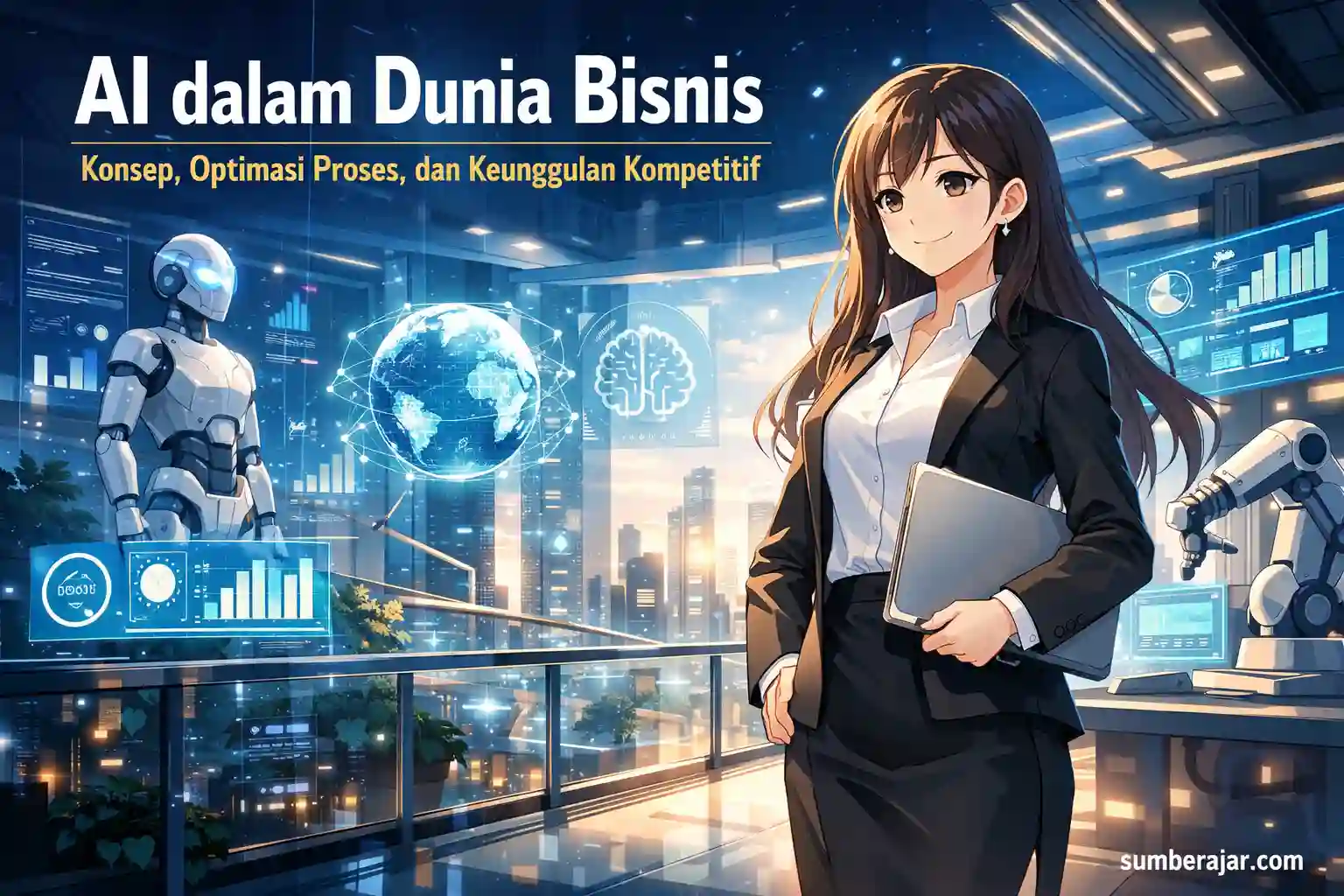 AI dalam Dunia Bisnis: konsep, optimasi proses, dan keunggulan kompetitif - SumberAjar.com