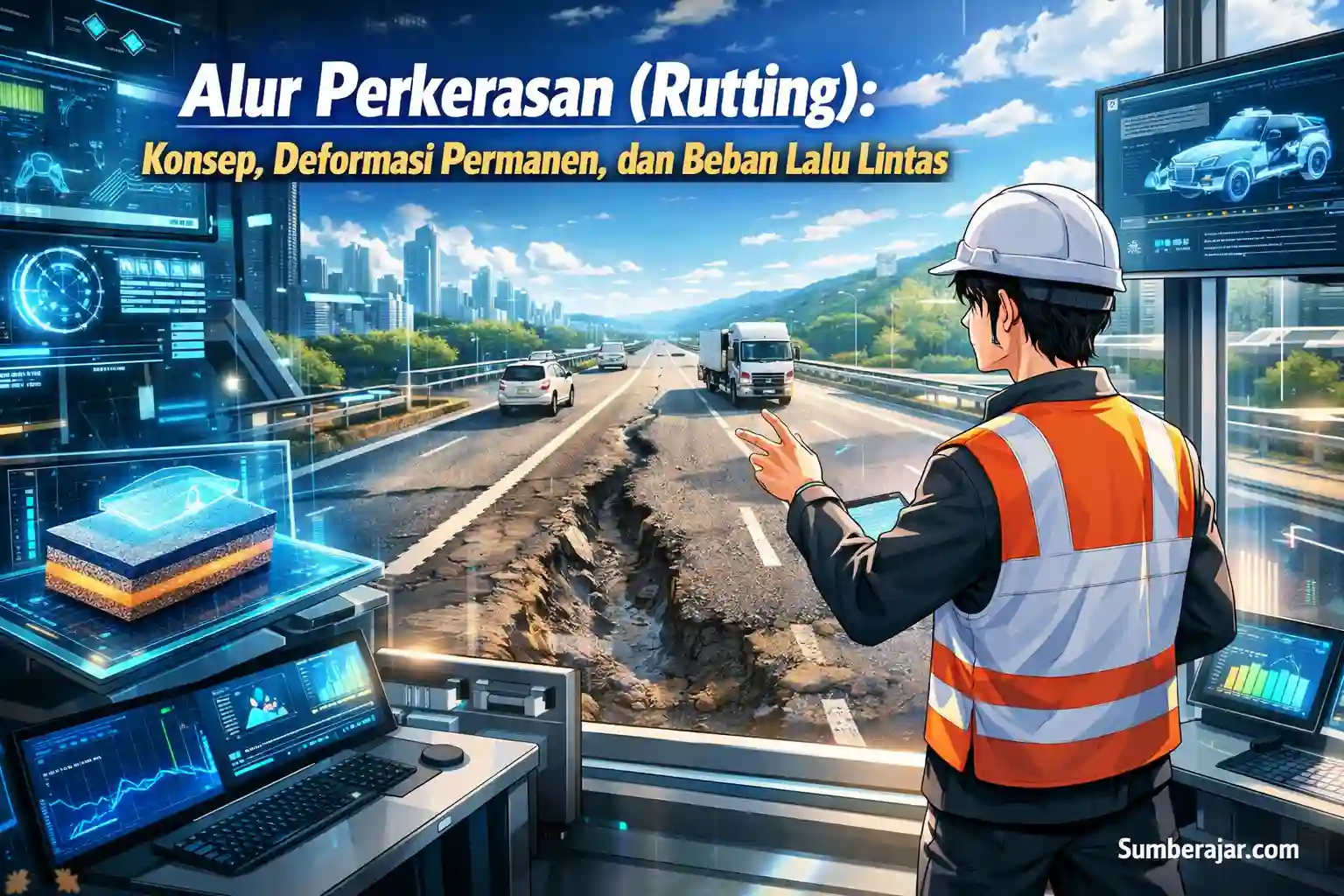 Alur Perkerasan (Rutting): Konsep, Deformasi Permanen, dan Beban Lalu Lintas