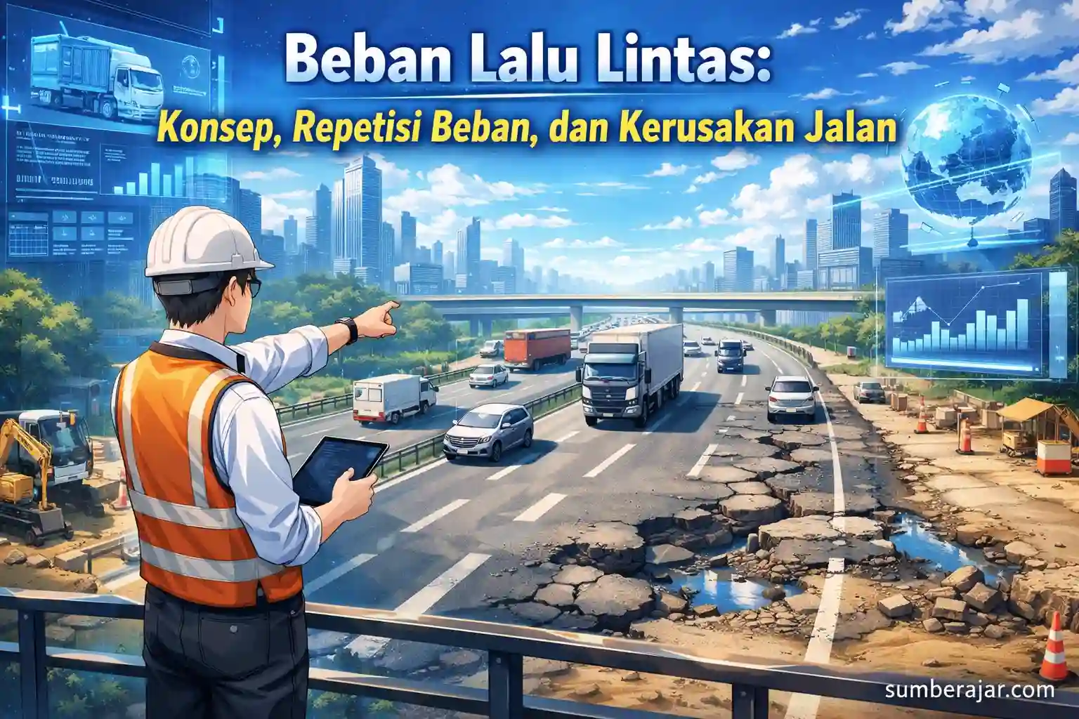 Beban Lalu Lintas: Konsep, Repetisi Beban, dan Kerusakan Jalan