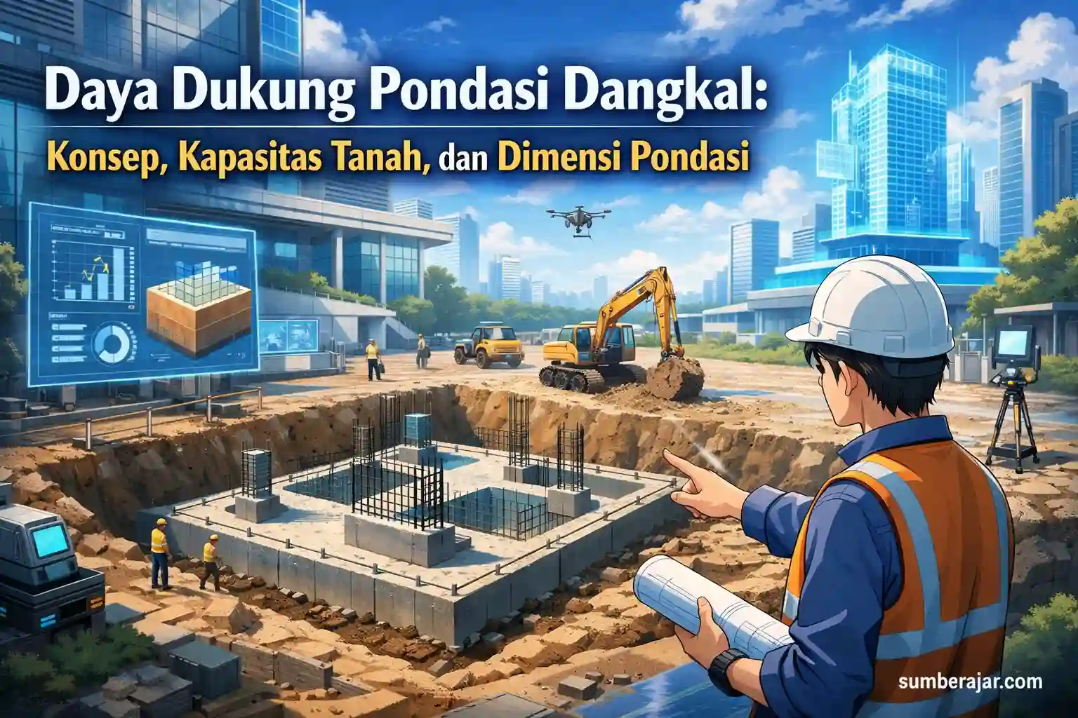 Daya Dukung Pondasi Dangkal: Konsep, Kapasitas Tanah, dan Dimensi Pondasi