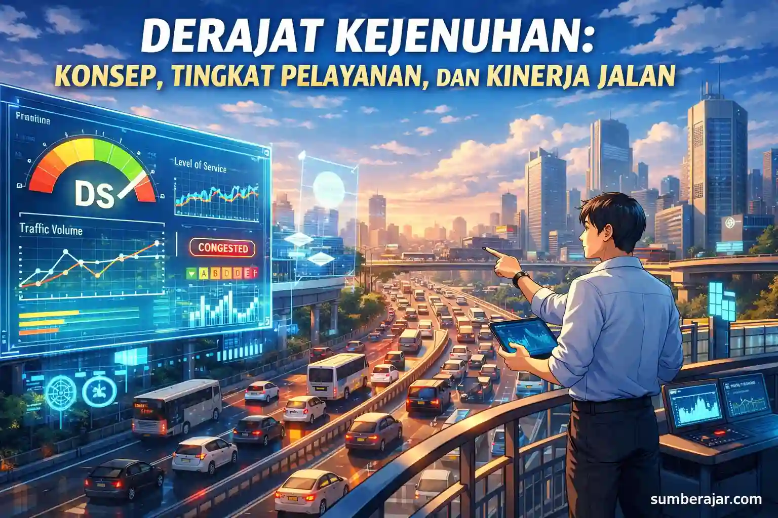 Derajat Kejenuhan: Konsep, Tingkat Pelayanan, dan Kinerja Jalan - SumberAjar.com