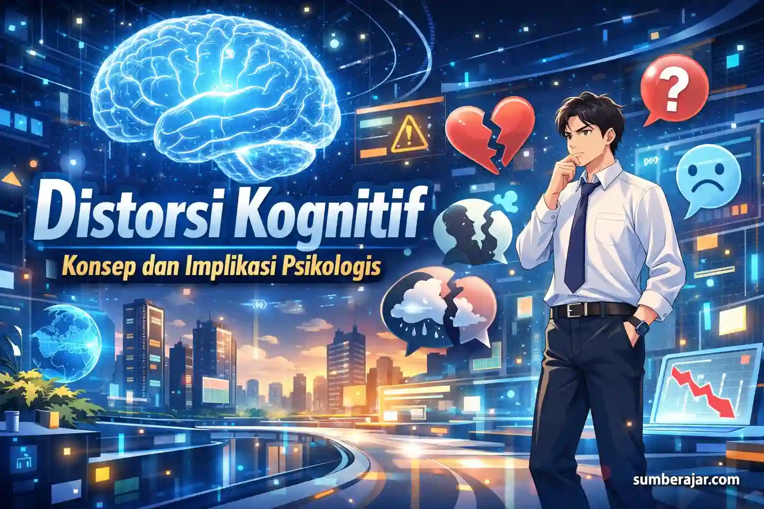 Distorsi Kognitif: Konsep dan Implikasi Psikologis - SumberAjar.com