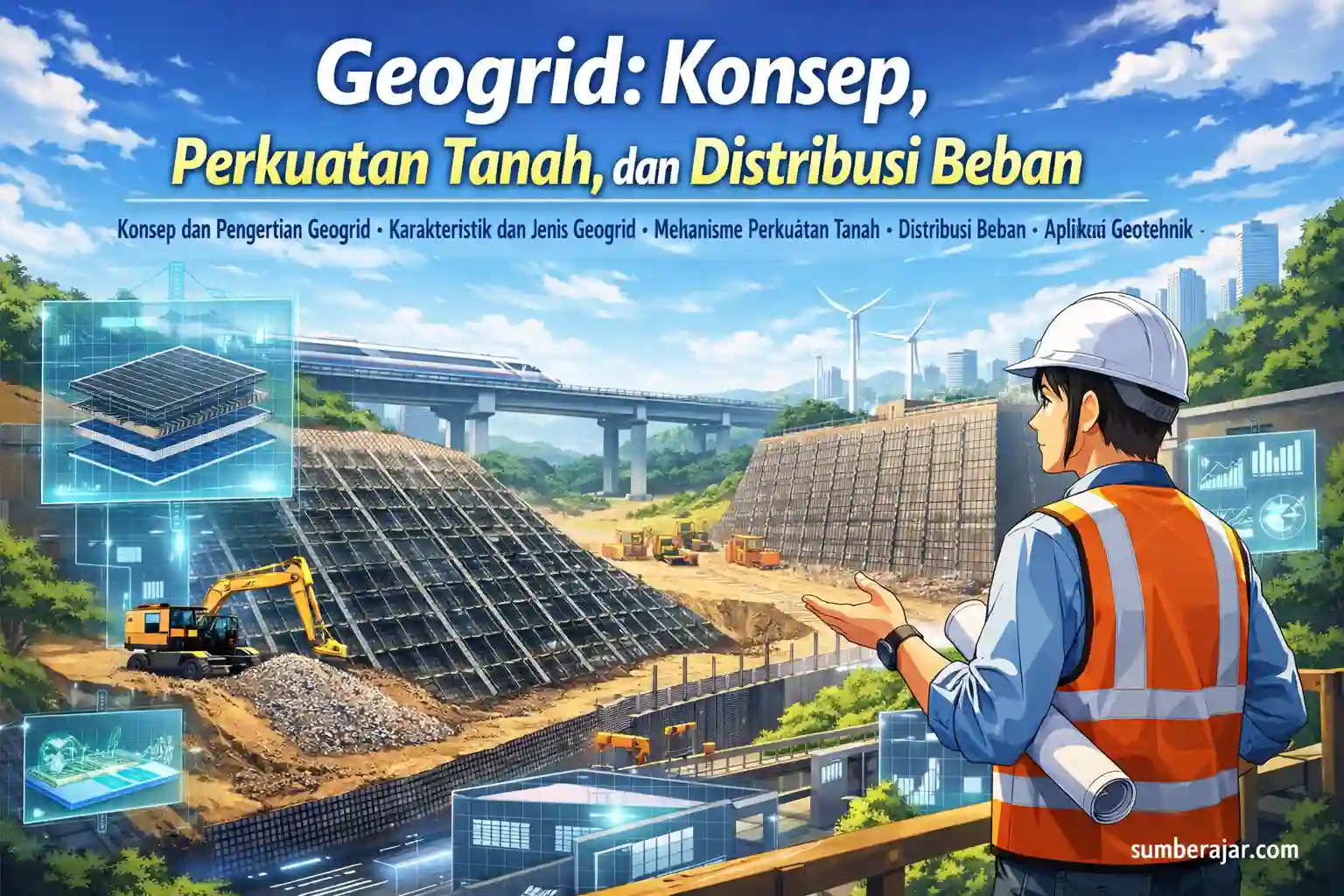Geogrid: Konsep, Perkuatan Tanah, dan Distribusi Beban - SumberAjar.com Geogrid: Konsep, Perkuatan Tanah, dan Distribusi Beban - SumberAjar.com