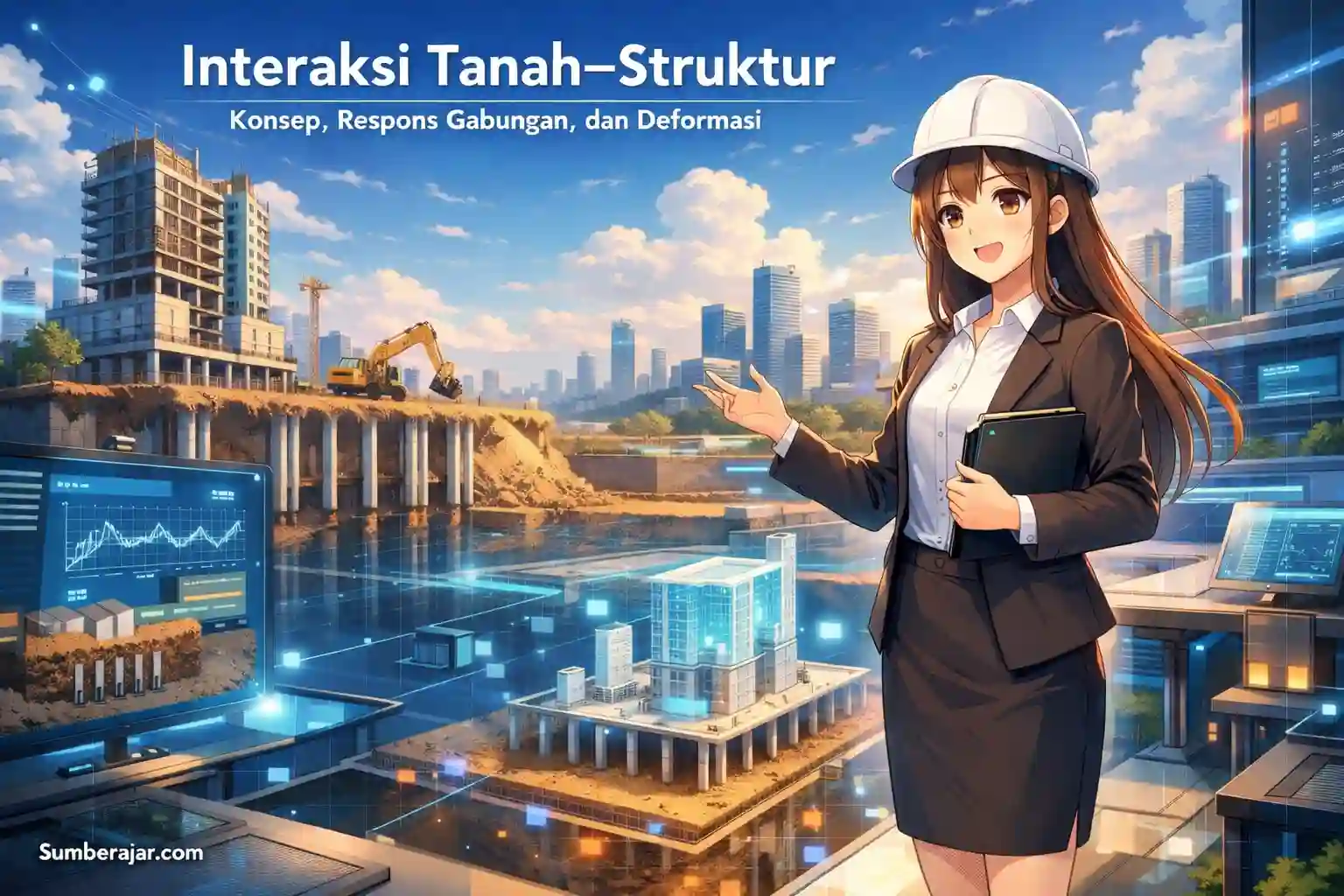 Interaksi Tanah–Struktur: Konsep, Respons Gabungan, dan Deformasi