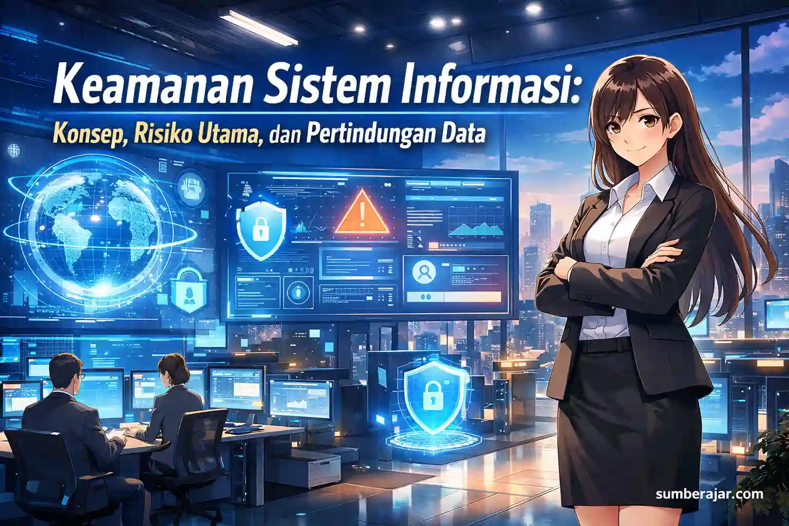 Keamanan Sistem Informasi: konsep, risiko utama, dan perlindungan data - SumberAjar.com