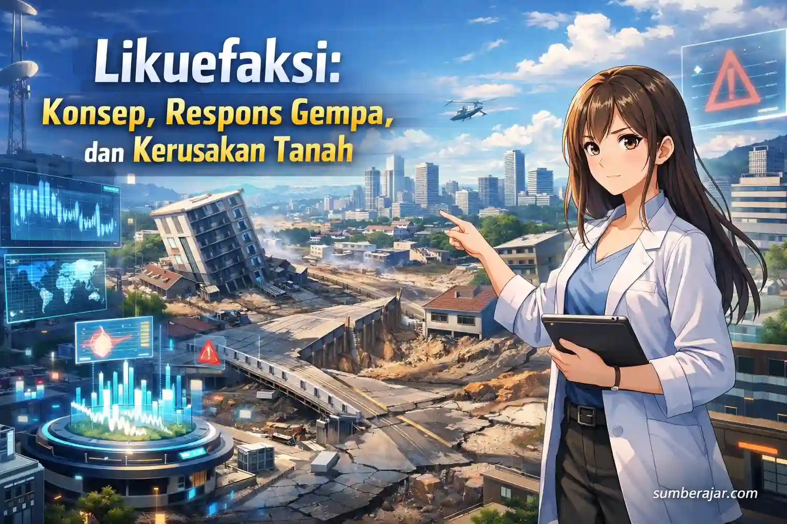 Likuefaksi: Konsep, Respons Gempa, dan Kerusakan Tanah