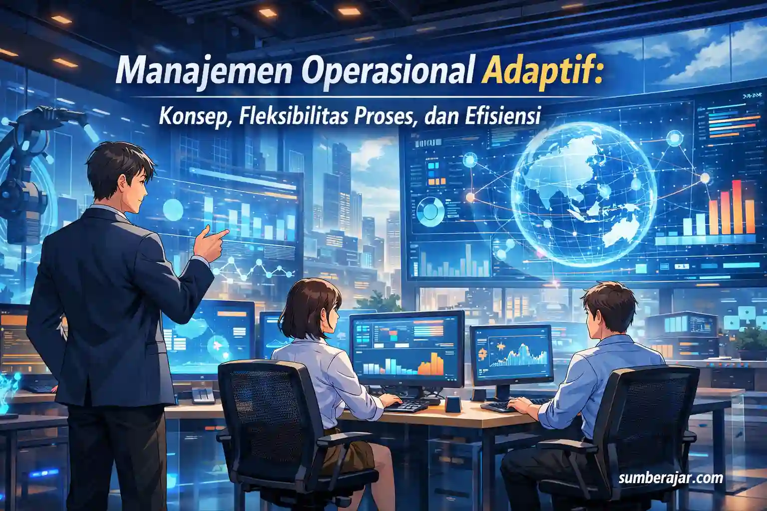 Manajemen Operasional Adaptif: Konsep, Fleksibilitas Proses, dan Efisiensi - SumberAjar.com Manajemen Operasional Adaptif: Konsep, Fleksibilitas Proses, dan Efisiensi - SumberAjar.com