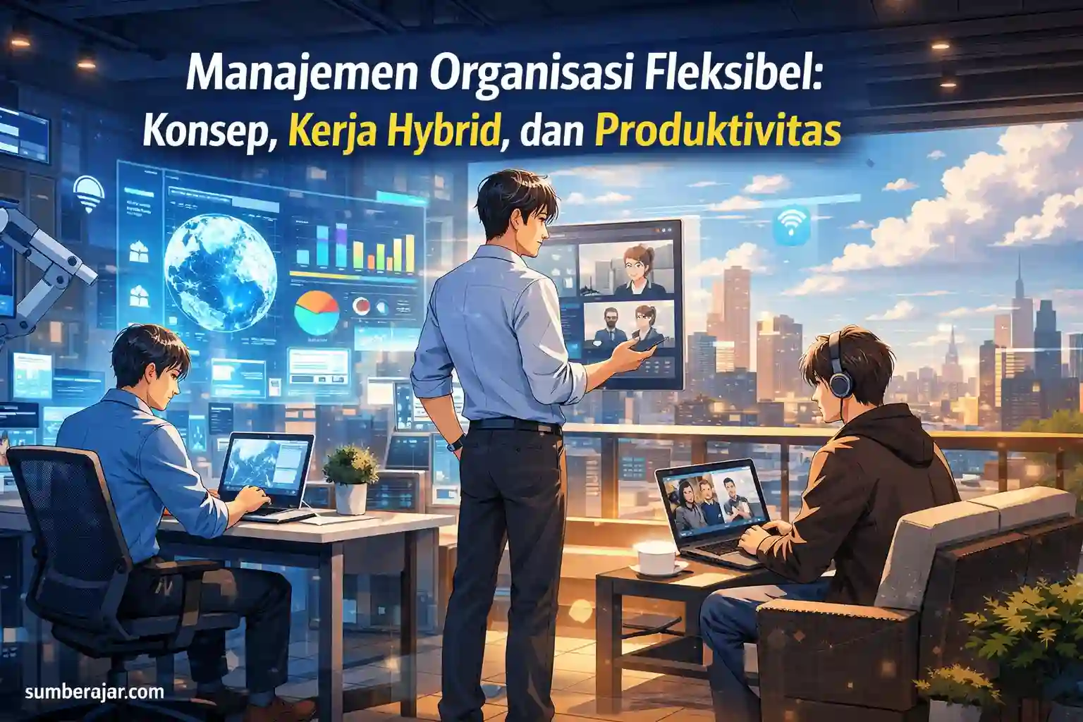 Manajemen Organisasi Fleksibel: Konsep, Kerja Hybrid, dan Produktivitas - SumberAjar.com
