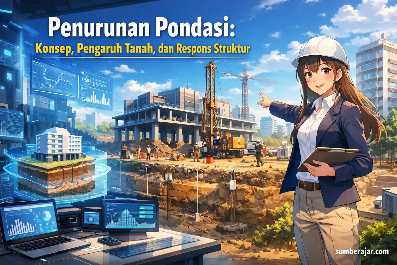 Penurunan Pondasi: Konsep, Pengaruh Tanah, dan Respons Struktur