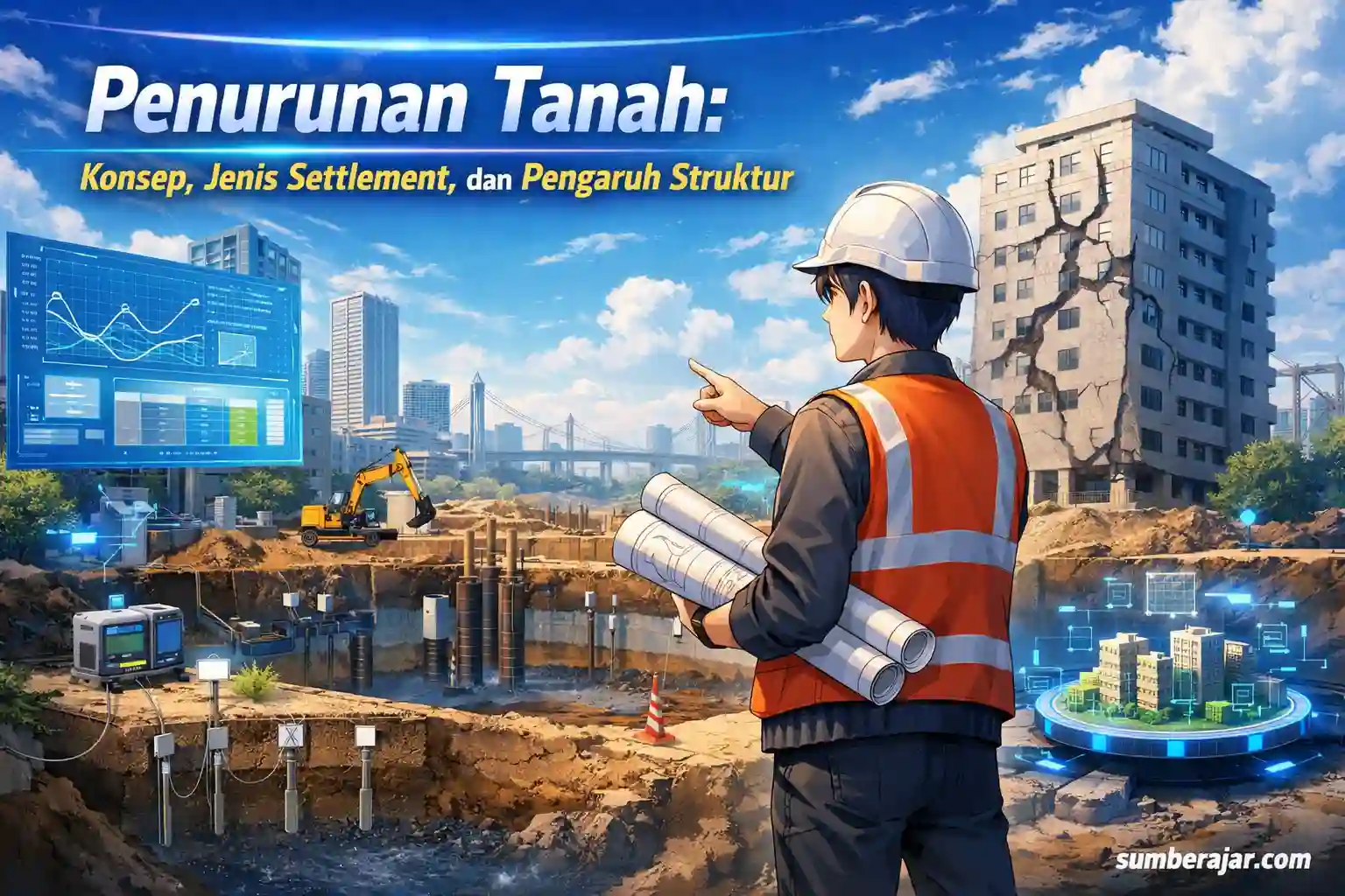 Penurunan Tanah: Konsep, Jenis Settlement, dan Pengaruh Struktur