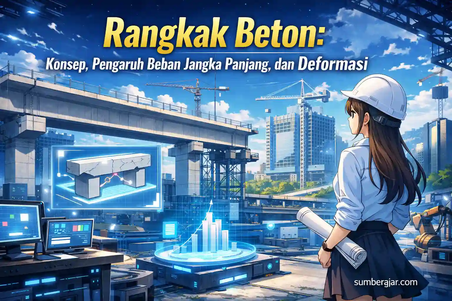 Rangkak Beton: Konsep, Pengaruh Beban Jangka Panjang, dan Deformasi