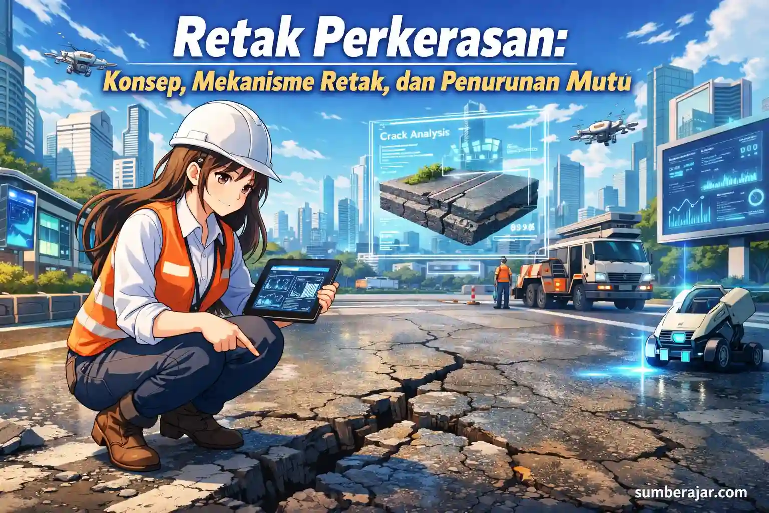 Retak Perkerasan: Konsep, Mekanisme Retak, dan Penurunan Mutu