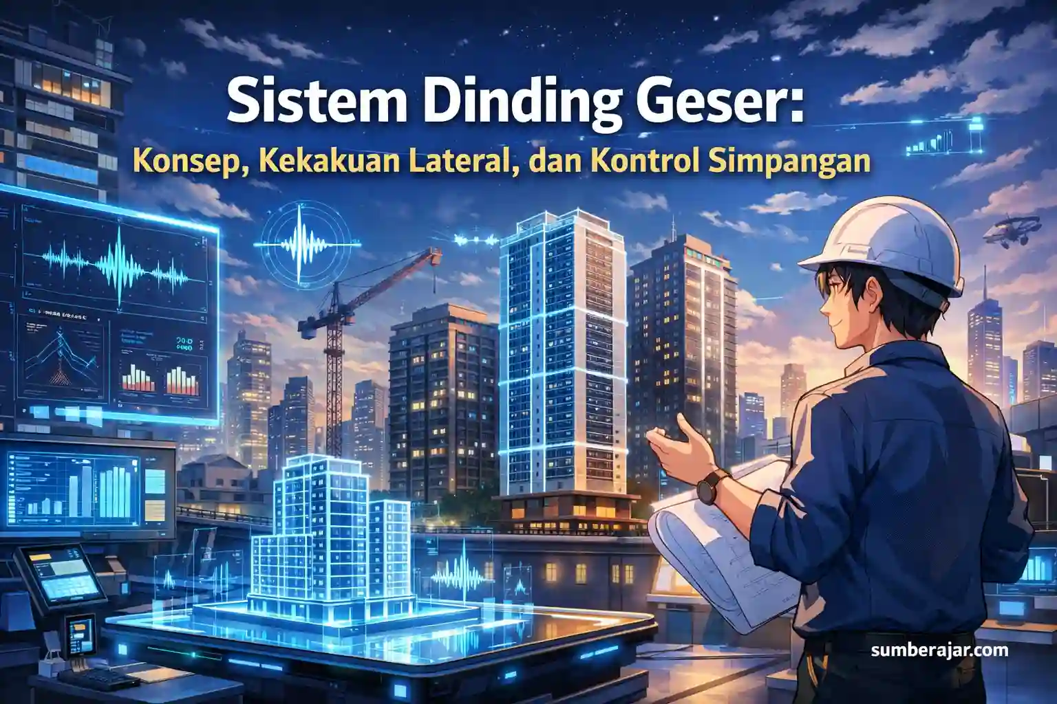 Sistem Dinding Geser: Konsep, Kekakuan Lateral, dan Kontrol Simpangan