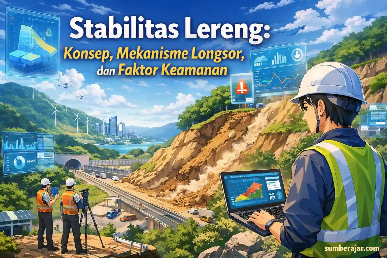 Stabilitas Lereng: Konsep, Mekanisme Longsor, dan Faktor Keamanan