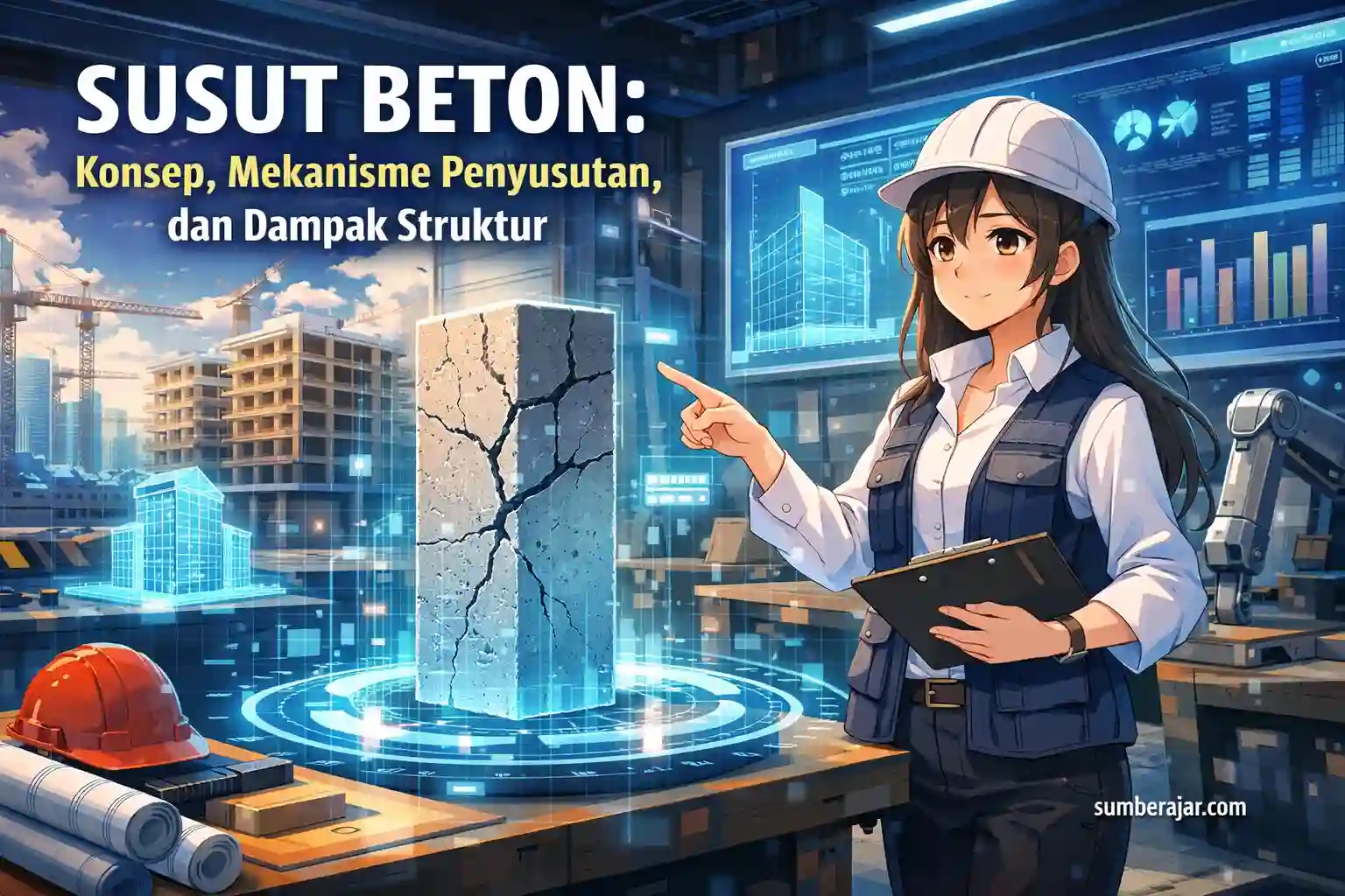 Susut Beton: Konsep, Mekanisme Penyusutan, dan Dampak Struktur
