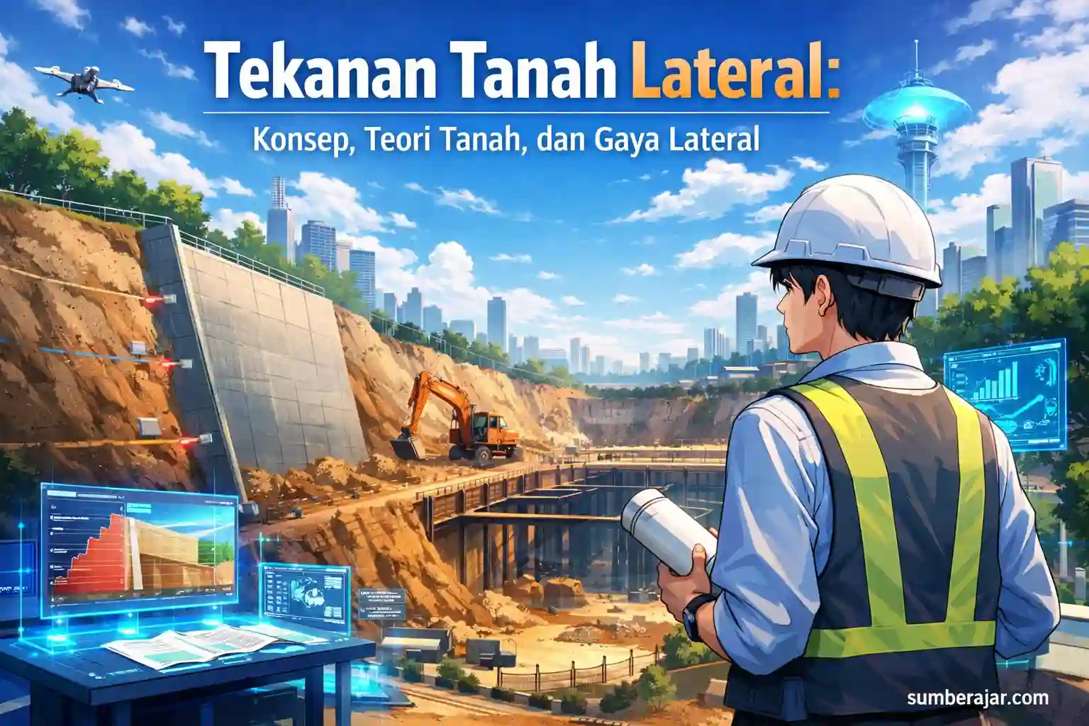 Tekanan Tanah Lateral: Konsep, Teori Tanah, dan Gaya Lateral