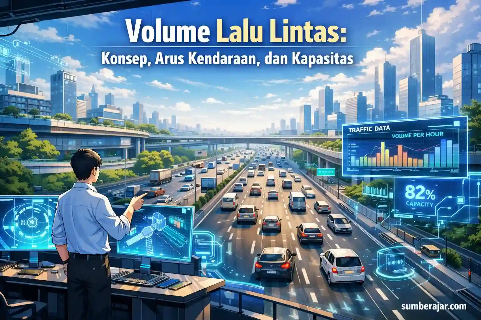 Volume Lalu Lintas: Konsep, Arus Kendaraan, dan Kapasitas - SumberAjar.com Volume Lalu Lintas: Konsep, Arus Kendaraan, dan Kapasitas - SumberAjar.com