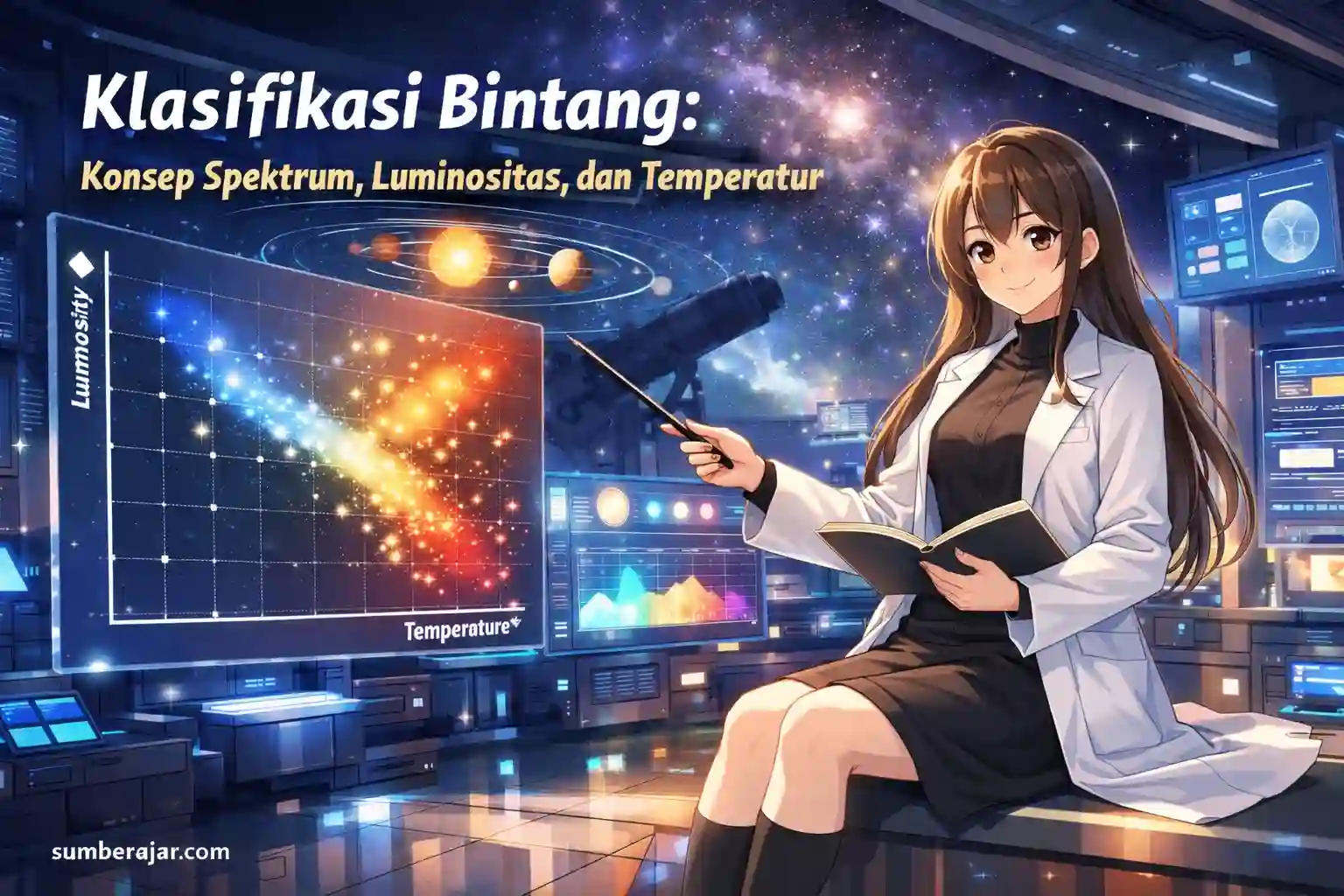 Klasifikasi Bintang: Konsep Spektrum, Luminositas, dan Temperatur - SumberAjar.com Klasifikasi Bintang: Konsep Spektrum, Luminositas, dan Temperatur - SumberAjar.com