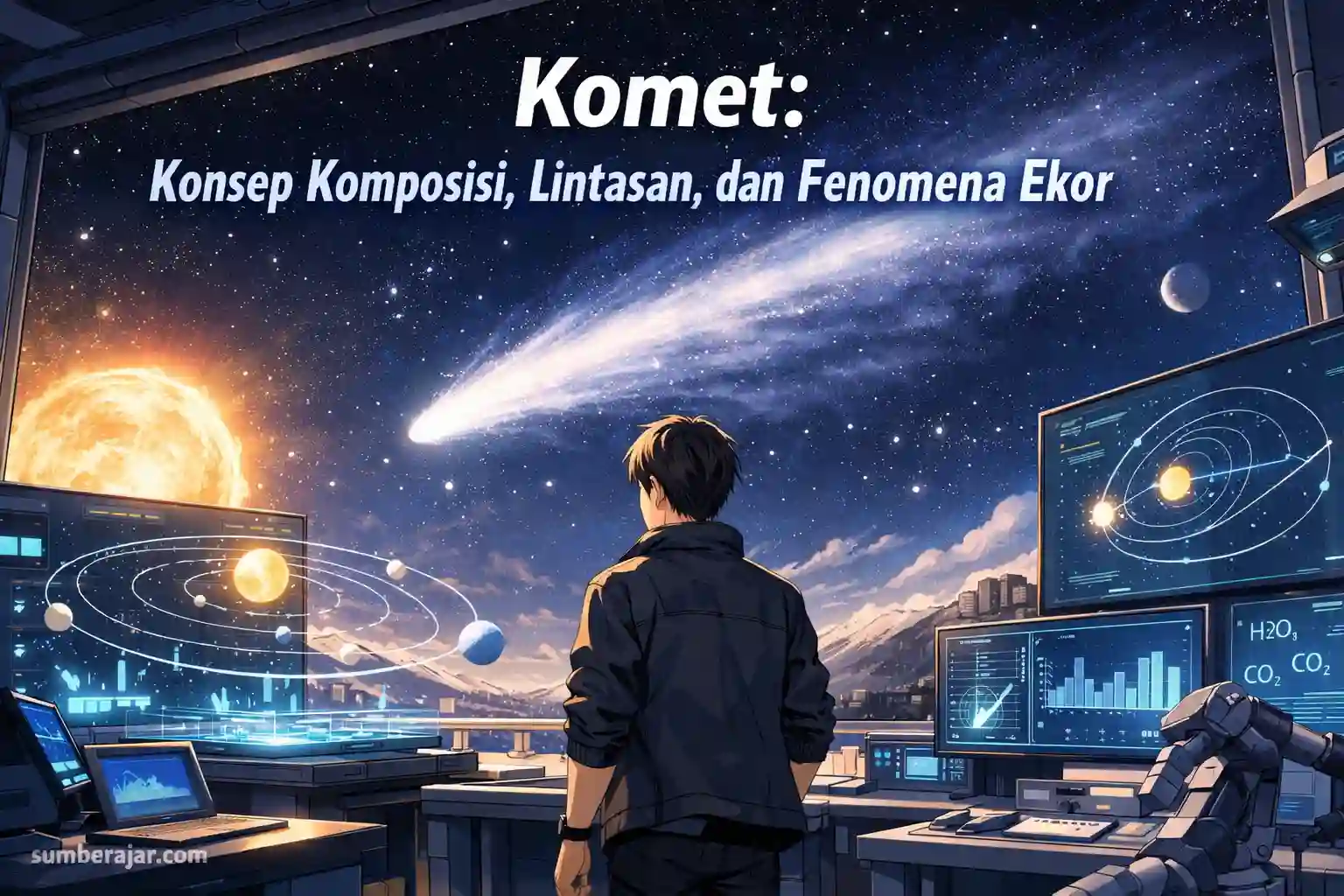 Komet: Konsep Komposisi, Lintasan, dan Fenomena Ekor
