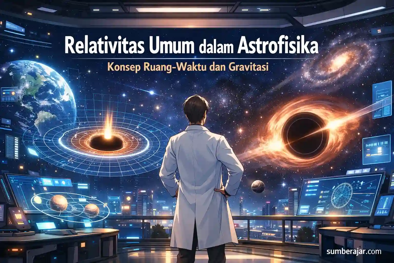 Relativitas Umum dalam Astrofisika: Konsep Ruang-Waktu dan Gravitasi - SumberAjar.com Relativitas Umum dalam Astrofisika: Konsep Ruang-Waktu dan Gravitasi - SumberAjar.com