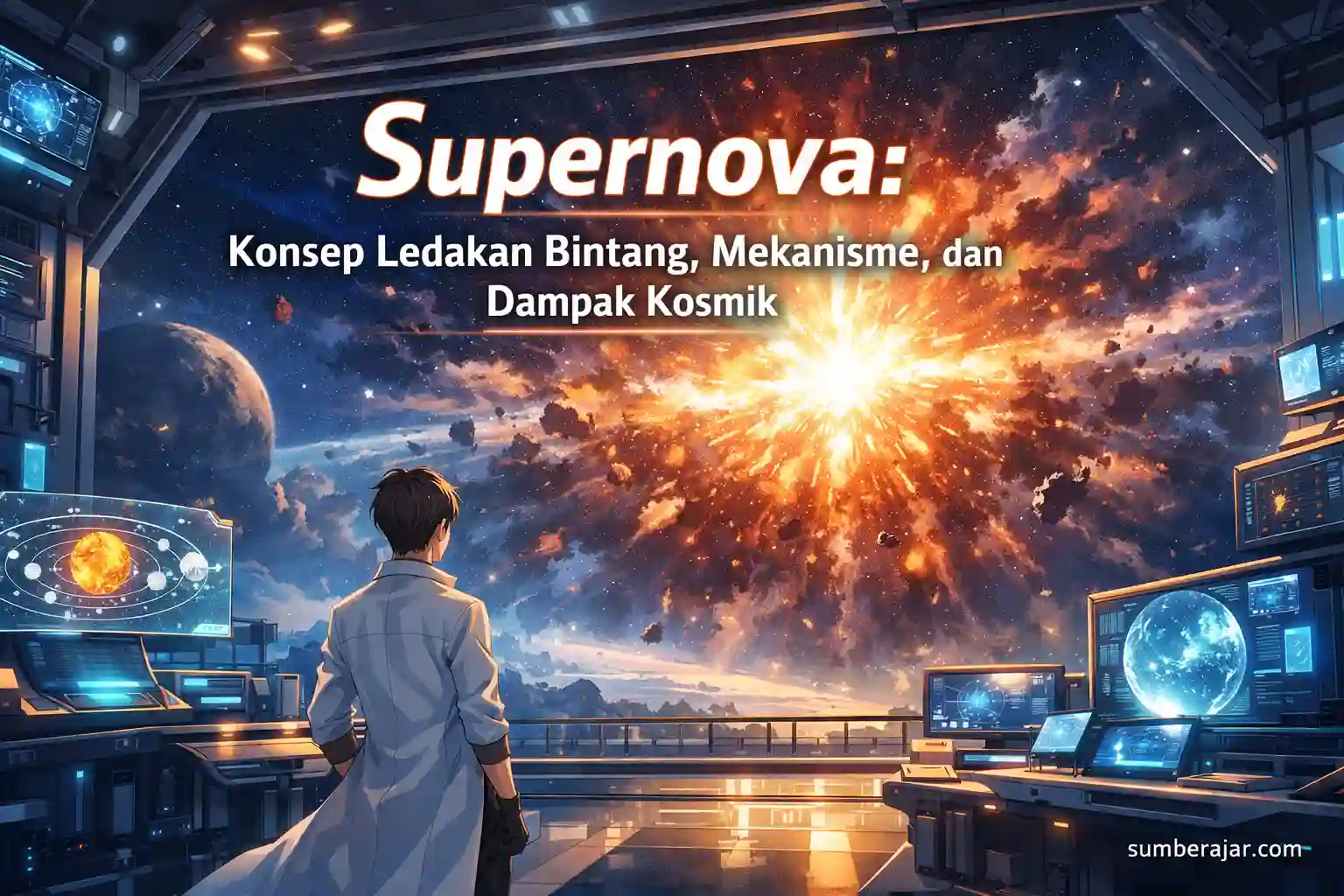 Supernova: Konsep Ledakan Bintang, Mekanisme, dan Dampak Kosmik - SumberAjar.com Supernova: Konsep Ledakan Bintang, Mekanisme, dan Dampak Kosmik - SumberAjar.com